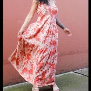 Self Contrast Floral Sundress